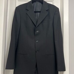 Armani Classic Black Pinstripe Men's Blazer
